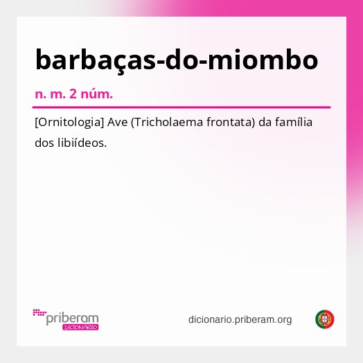 Significado de barbaças-do-miombo