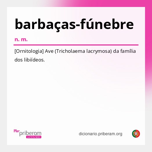 Significado de barbaças-fúnebre