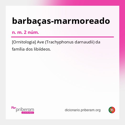Significado de barbaças-marmoreado