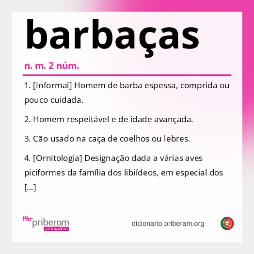 Significado de barbaças