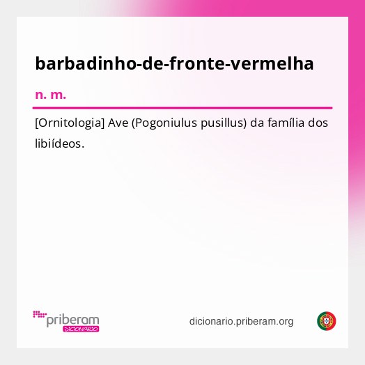 Significado de barbadinho-de-fronte-vermelha