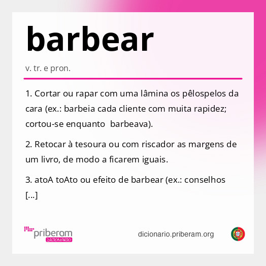 Significado de barbear