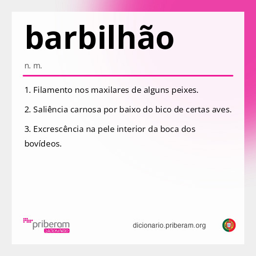 Significado de barbilhão