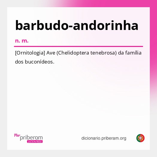 Significado de barbudo-andorinha