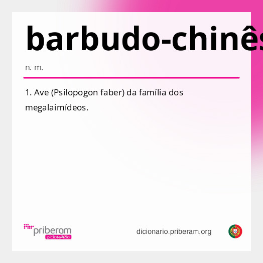 Significado de barbudo-chinês