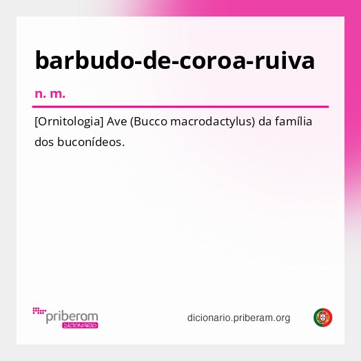 Significado de barbudo-de-coroa-ruiva