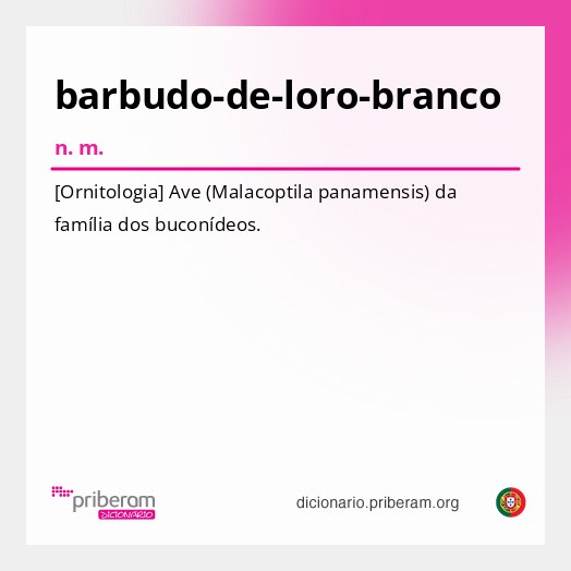 Significado de barbudo-de-loro-branco