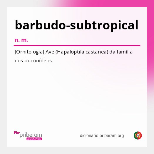 Significado de barbudo-subtropical