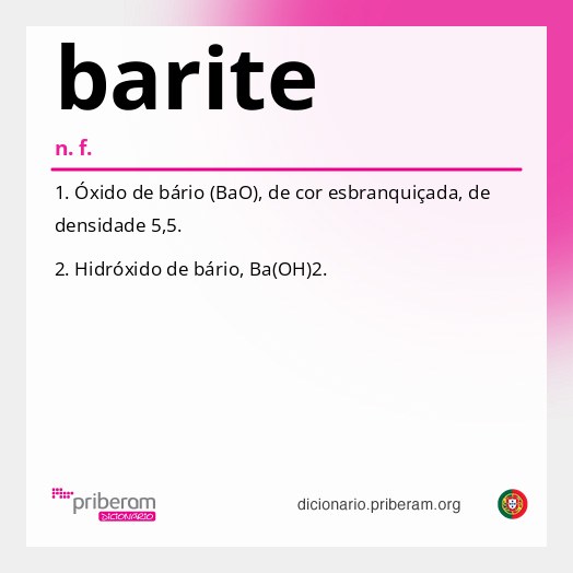 Significado de barite
