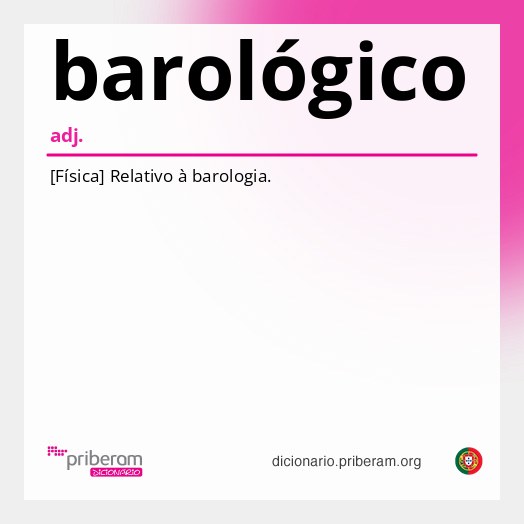 Significado de barológico
