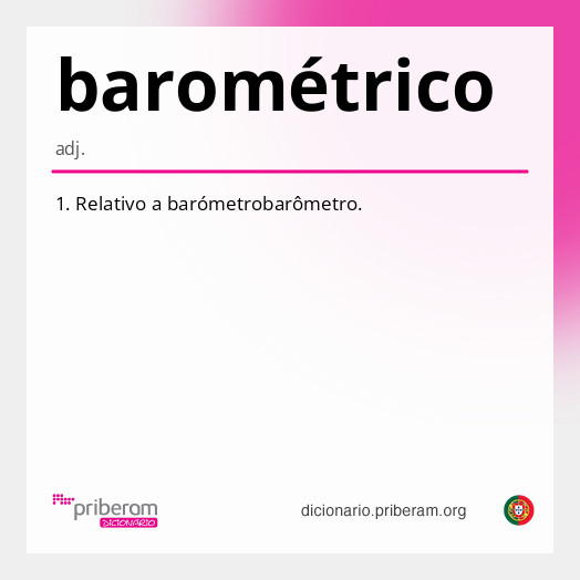 Significado de barométrico