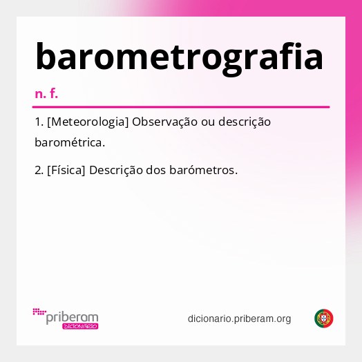 Significado de barometrografia