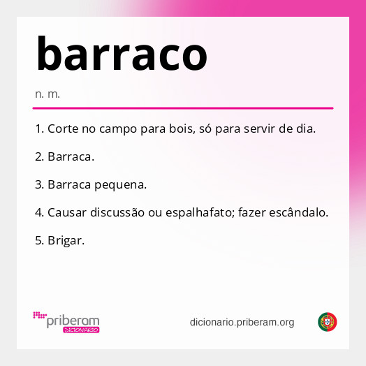 Significado de barraco
