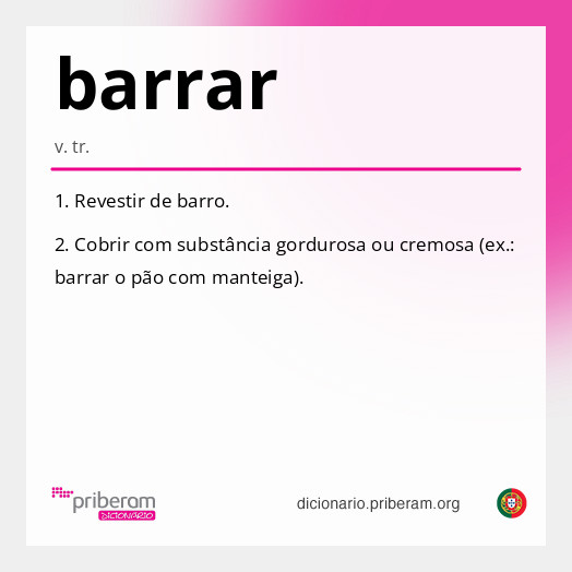 Significado de barrar