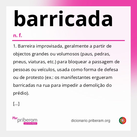 Significado de barricada