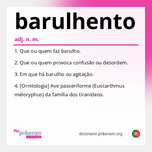 Significado de barulhento