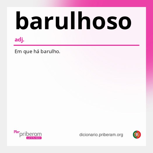 Significado de barulhoso