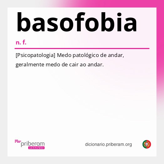 Significado de basofobia