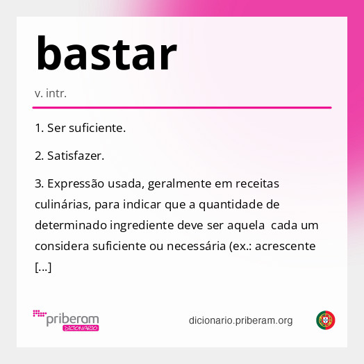 Significado de bastar