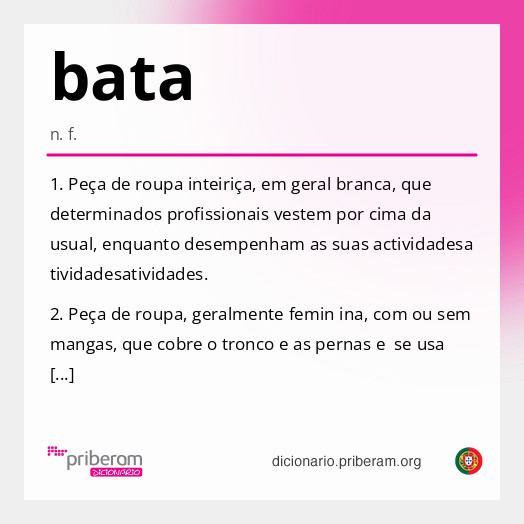Significado de bata