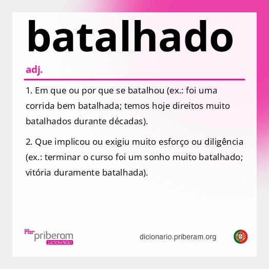 Significado de batalhado