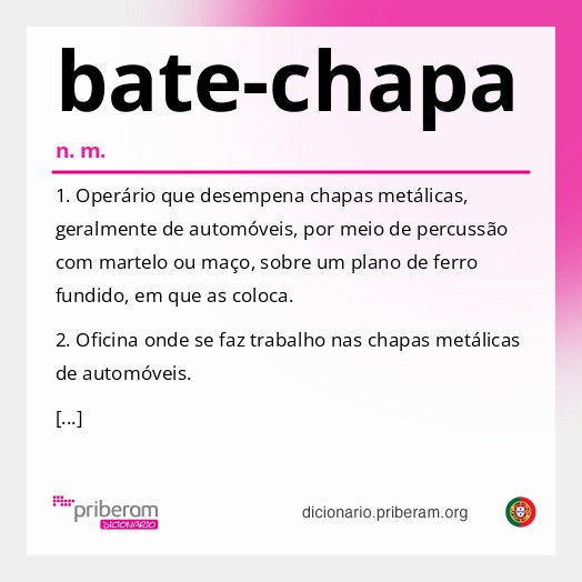 Significado de bate-chapa
