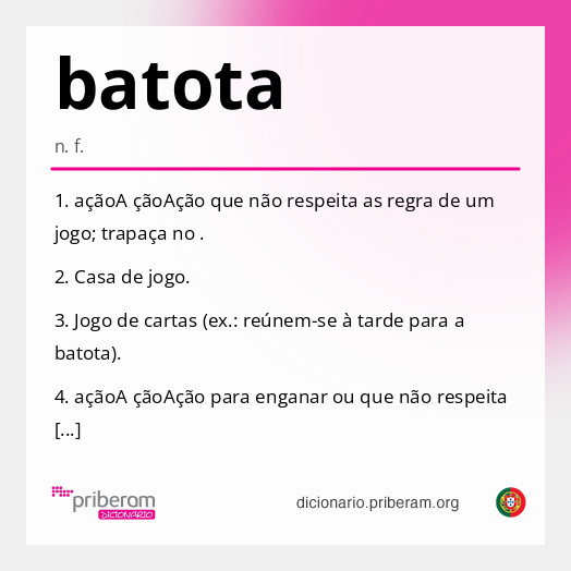 Significado de batota