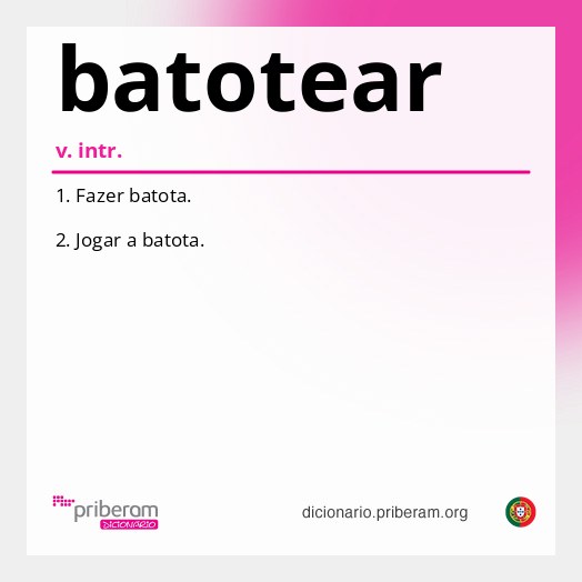 Significado de batotear