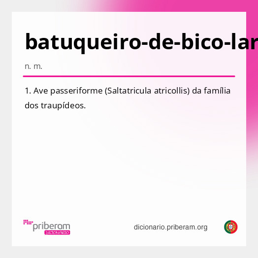 Significado de batuqueiro-de-bico-laranja