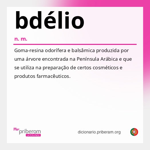 Significado de bdélio