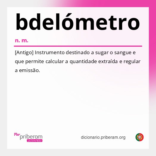 Significado de bdelómetro