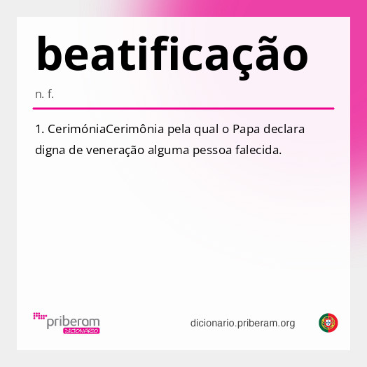 Significado de beatificação