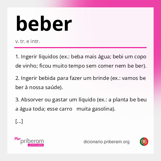 Significado de beber