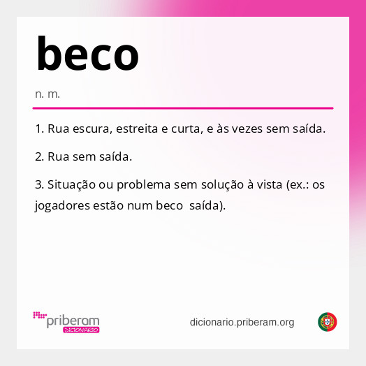 Significado de beco