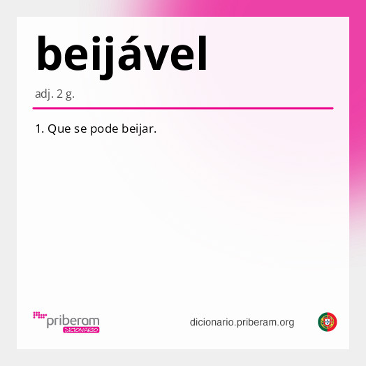 Significado de beijável