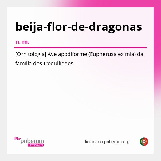 Significado de beija-flor-de-dragonas