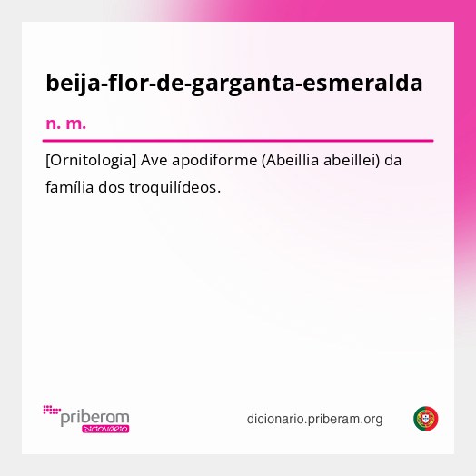Significado de beija-flor-de-garganta-esmeralda