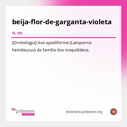 Significado de beija-flor-de-garganta-violeta