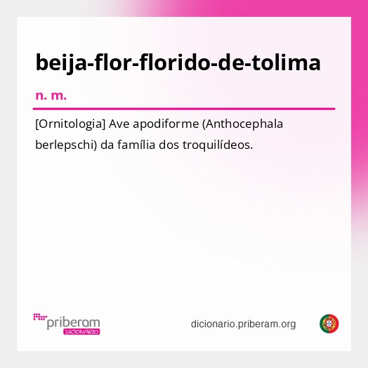 Significado de beija-flor-florido-de-tolima