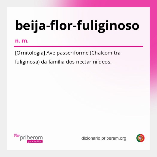 Significado de beija-flor-fuliginoso