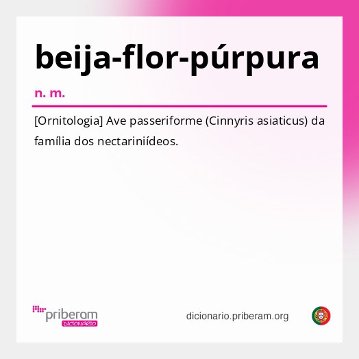 Significado de beija-flor-púrpura