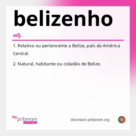 Significado de belizenho