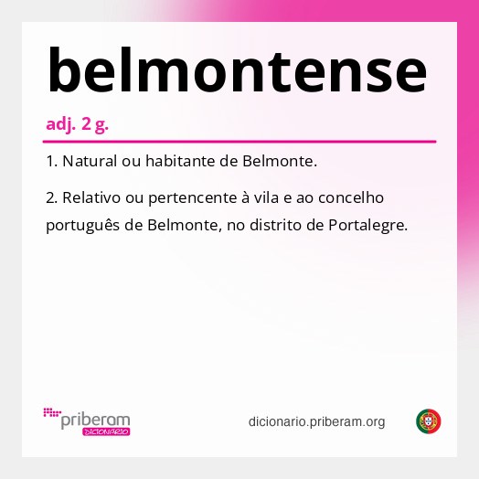 Significado de belmontense