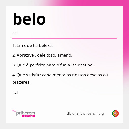 Significado de belo
