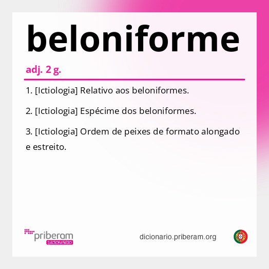 Significado de beloniforme
