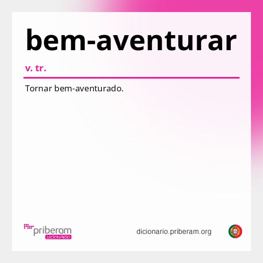 Significado de bem-aventurar