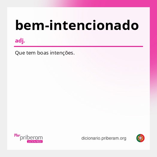 Significado de bem-intencionado