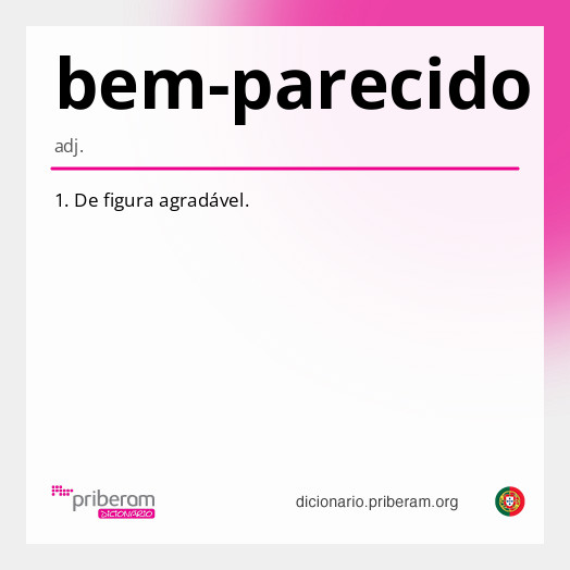 Significado de bem-parecido