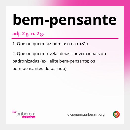 Significado de bem-pensante