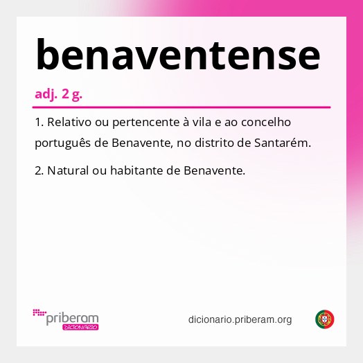 Significado de benaventense